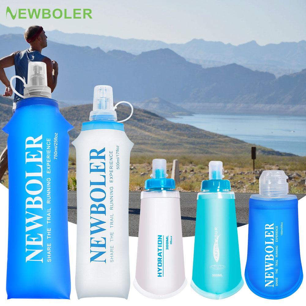 Water Bag Collapsible - 150/250/300/500/750ml ao ar livre dobrável silicone