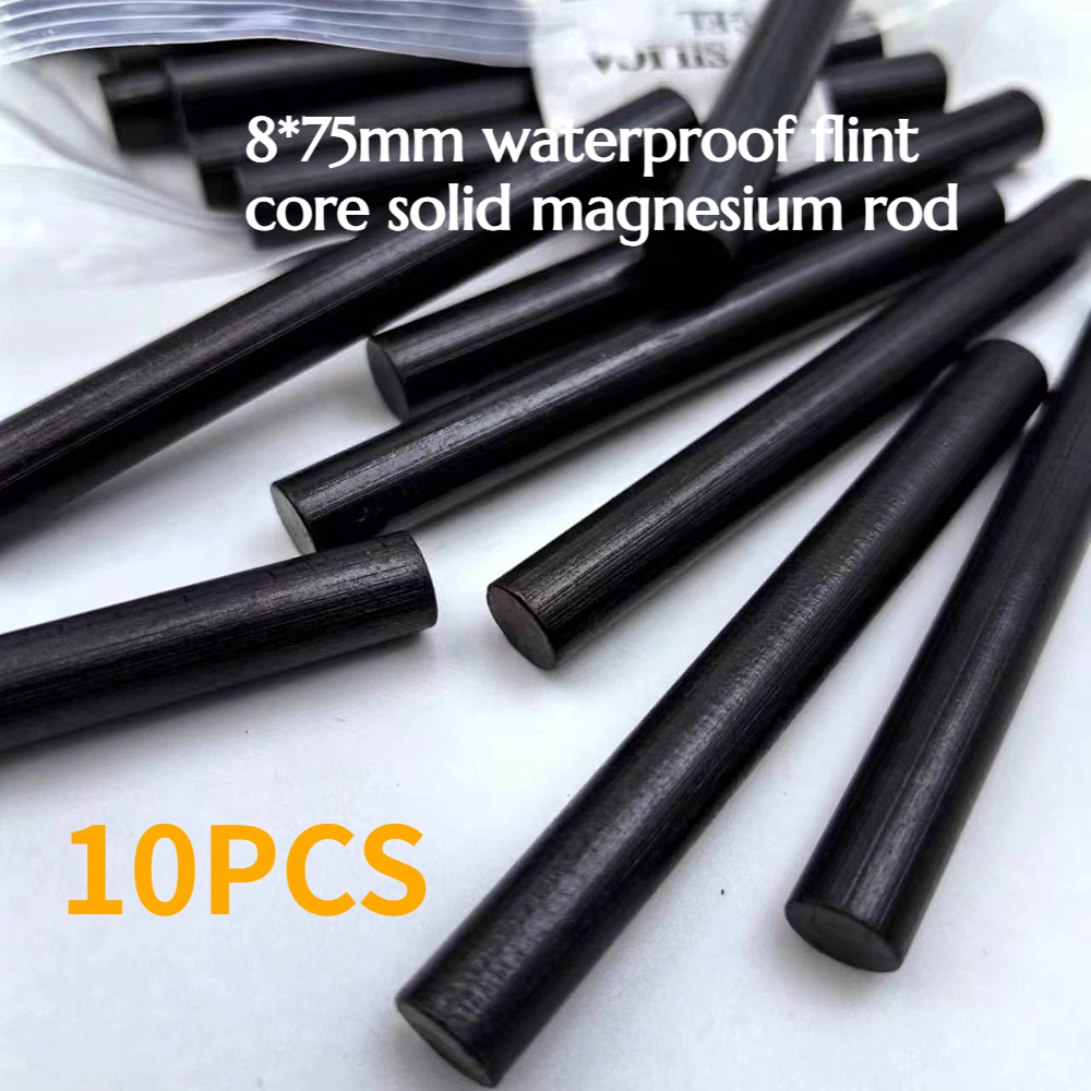 10PCS 8*75mm Vareta de Magnési - Magnesium Fire Starter avaliação e preço