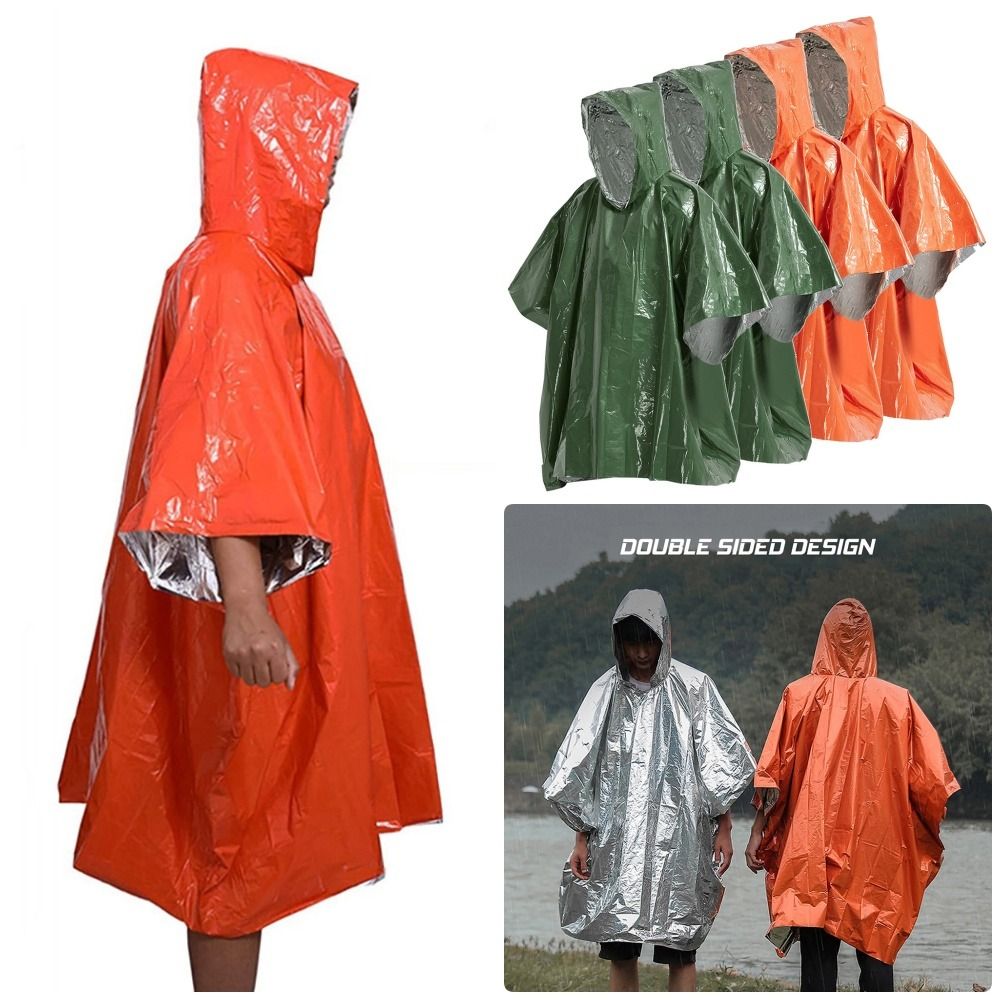 1 Peça Poncho de Chuva 3 em 1  - Emergency Poncho Rain avaliação e preço
