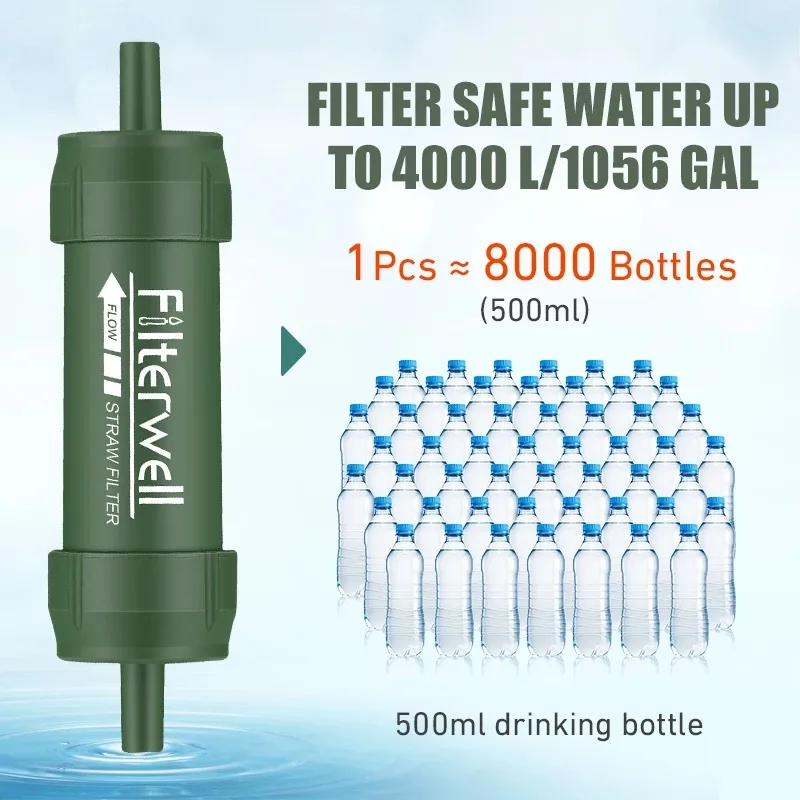 1pc ao ar livre mini filtro de - Water Purification Straw avaliação e preço